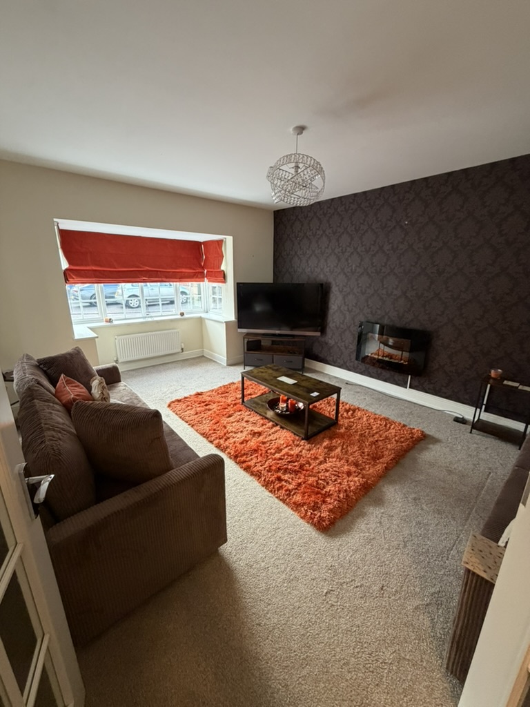Furnished living room at the Kings Cliffe corporate accommodation